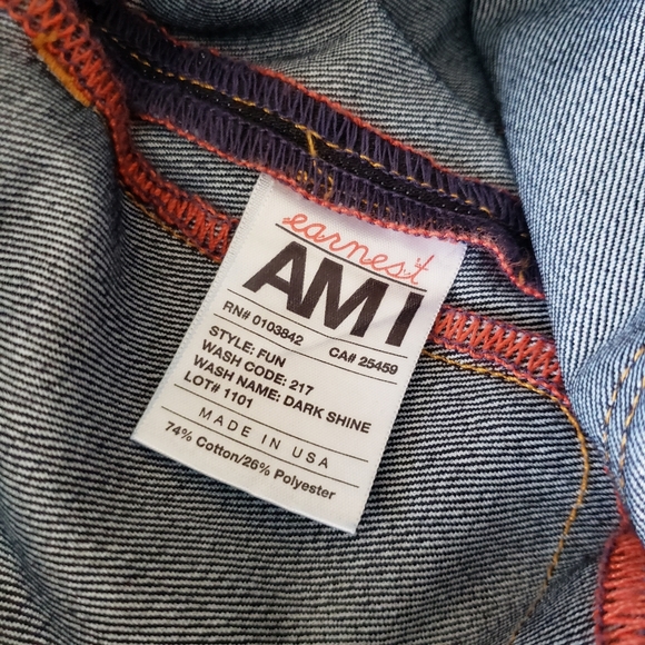 AMI Dark Blue Flare Jeans Low Rise - Picture 9 of 10